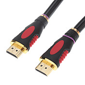 Placcato in oro HDMI v 1.4 M / M Cavo 3D Supporto per Smart LED HDTV, Apple TV, PS3, XBOX 360, Blu-ray (1,5 m, rosso e nero)
