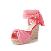Fashion Leatherette Wedge Heel Sandals With Buckle Party/Evening Shoes (More Colors)