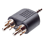 3.5mm audio naar 2RCA m / m adapter