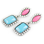 Fashion 18K Gold Plated Crystal Drop Earrings