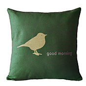 Good Morning Cotton/Linen Decorative Pillow Cover