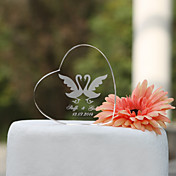 Personalized Heart Crystal Wedding Cake Topper (More Designs)