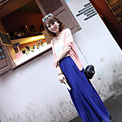 Women's Chiffon Pleated Maxi Skirt