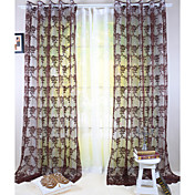 (Twee panelen) traditionele holle polyester katoen mix vitrages
