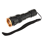 3-Mode Cree XP-E R2 LED Taschenlampe Zoom (240LM, 1xAA, Schwarz)