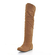 Chic Suede Flat hæl kne høye støvler Casual / fest / kveld sko (flere farger)