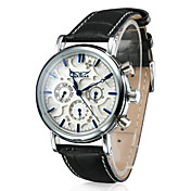Unisex Style Calendario PU analógico reloj mecánico (Negro)