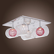 80W Moderne inbouw Light met 4 Lights and Craft Style Shade