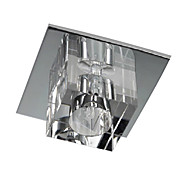 20W Minimalist Modern Ceiling Light with Crystal Cubic Shade for Porch and Corridor
