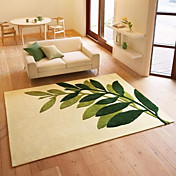 Moderne Bladeren Patroon Acryl Hooked Rug (5.25 "x7.5")