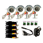 4 Dome Indoor Camera kit with 1/4 Sony CCD(24 IR Leds)