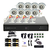 8-Kanal-DVR CCTV-System (8 Außen Warterproof Kamera, PTZ-Steuerung)