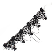 Charming Alloy with Black Lace Necklaces