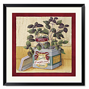 Framed Art Print Floral Cornflour by Lisa Audit