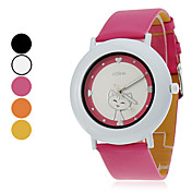 Donne e Cat modello PU analogico al quarzo orologio da polso della ragazza (colori assortiti)
