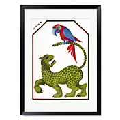 Gerahmte Kunst DruckenAGBImpressum Weinlese Cyrk - Leopard Und Parrot von Vintage Posters