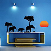 Tre Elephant at Dusk Wall Sticker