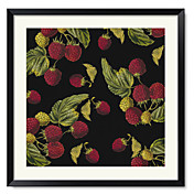 Framed Art Print Floral Nature’s Bounty - Raspberries by Mindy Sommers