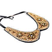 Fashion Felt Sequin Crystal and Pearl Necklaces