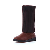 Fabuloso couro liso calcanhar joelho botas altas partido / sapatas da noite (mais cores)