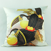 Birds Love Silk Decorative Pillow Cover