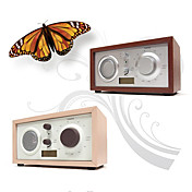 Antique Radio Escritorio de madera con función de alarma