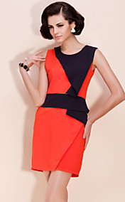 TS Color Block Elegant Sheath Dress