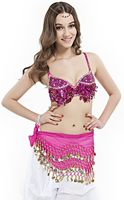 poliestere dancewear con top di paillettes reggiseno prestazioni per le signore colori più