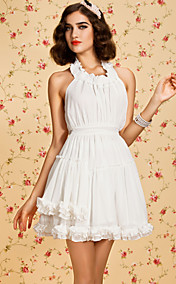TS se reunieron vestido halter volante