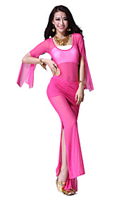 ropa de baile del vientre de gasa y algodón de cristal danza superior e inferior para damas
