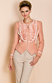 ts fiore decorare cerniera giacca di tweed