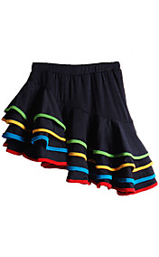 dancewear polyester met ruches tiered latin dans rok voor dames
