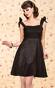 TS VINTAGE Bow At Shoulder Pleats Dress