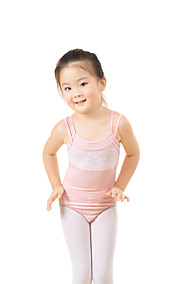 barneklubb doble stropper bomull med blonder ballett Leotard flere farger