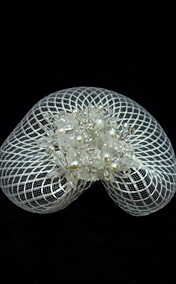 Мода сеть с Fascinators Кристалл Женские