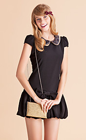 TS VINTAGE Detachable Double Round Collar Ruffle Tweed Dress