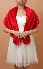 Fashion Faux Fur Evening Party /Wedding Shawl/Wraps With Pearls(More Colors)