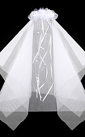 великолепные атласные / шнурок с Rhinestone / имитация жемчужина свадебный цветок завесу девушка / головной убор Комбс (0986-ts009)