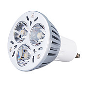  GU10 3*1W 3-LED White 270lumen 6000k Light Bulb (220V)