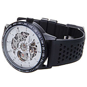  DayBird Stainless Steel Self-Winding Mechanical Wristwatch - Black + White