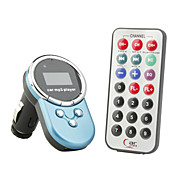  1.0" LCD MP3 Player FM Transmitter with Remote Controller/SD/TF Slot - Blue