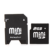  2gb carte mémoire miniSD et miniSD vers SD adaptateur