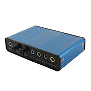  External 7.1 Channel USB 2.0 Sound Card Optical Audio Adapter - Black