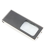 Card Style Pocket 6X Magnifier with 4-LED Illuminated (3*AG10)