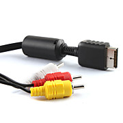  Replacement Composite Video+Audio AV-Out Cable for PS2 (2M Length)