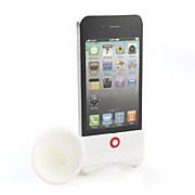  Loudspeaker Horn Stand Holder for iphone 4(white)