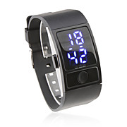  Silicone Band Sports Style Unisex Blue Light LED Wrist Watch