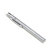  Stainless Steel 5mW Red Laser Pointer Pen - Silver(2 x AAA batteries,not included)
