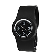  Children's Waterproof Quartz Tape Bracelet Watch with Black Band