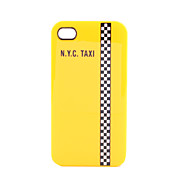  Premium Stylish Texi Protective Case for iPhone4G(Yellow)